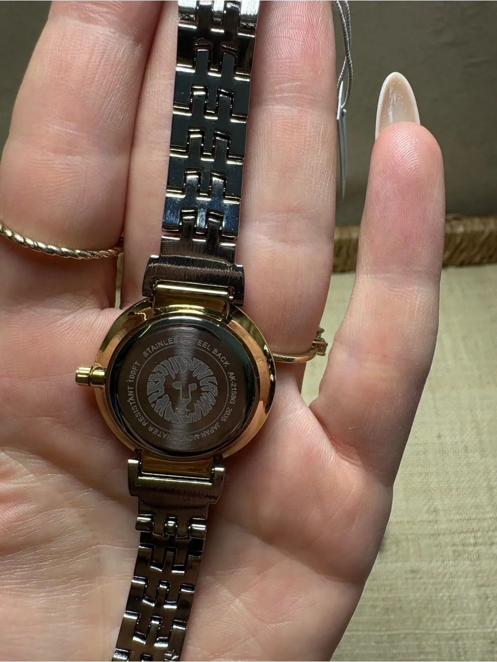 Anne Klein AK-2145 Two Tone Black Dial Women’s Watch New w/ Box Tags
